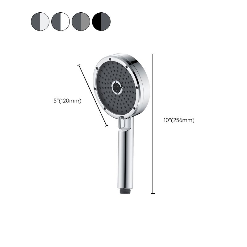 Matte Black Handheld Shower Head Modern 3-Jet Round Wall-Mount Handheld Shower Head Clearhalo 'Bathroom Remodel & Bathroom Fixtures' 'Home Improvement' 'home_improvement' 'home_improvement_shower_heads' 'Shower Heads' 'shower_heads' 'Showers & Bathtubs Plumbing' 'Showers & Bathtubs' 1200x1200_4640a314-6600-4d9e-84f0-2585d208da3f