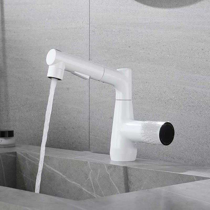 Knob Handle Vessel Faucet Modern White Vessel Sink Bathroom Faucet Clearhalo 'Bathroom Remodel & Bathroom Fixtures' 'Bathroom Sink Faucets' 'Bathroom Sinks & Faucet Components' 'bathroom_sink_faucets' 'Home Improvement' 'home_improvement' 'home_improvement_bathroom_sink_faucets' 1200x1200_4667c04d-e793-429f-9f07-9152116b19dd