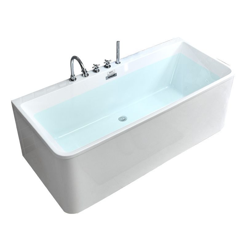 Back to Wall Soaking Bathtub Antique Finish Rectangular Modern Bath Clearhalo 'Bathroom Remodel & Bathroom Fixtures' 'Bathtubs' 'Home Improvement' 'home_improvement' 'home_improvement_bathtubs' 'Showers & Bathtubs' 1200x1200_466a701a-e9c5-4f14-ab27-41acc1343ae7