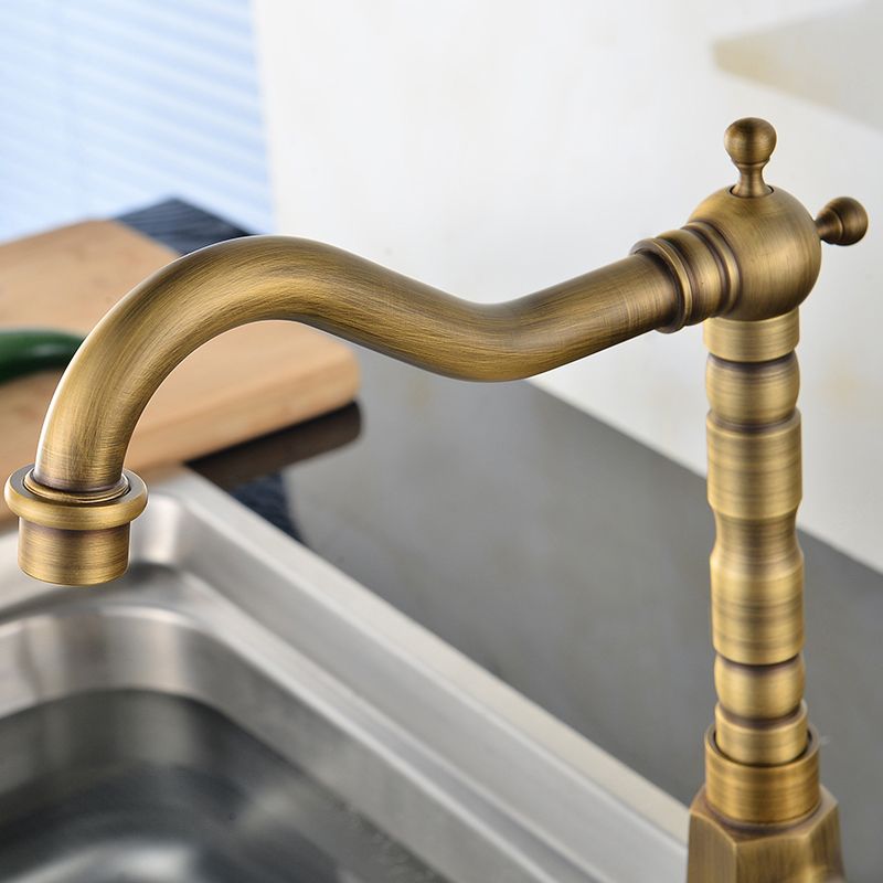 Traditional Bar Faucet with Brass Sprayer 1-Handle Kitchen Faucet Clearhalo 'Home Improvement' 'home_improvement' 'home_improvement_kitchen_faucets' 'Kitchen Faucets' 'Kitchen Remodel & Kitchen Fixtures' 'Kitchen Sinks & Faucet Components' 'kitchen_faucets' 1200x1200_467e78a4-07e1-4b80-9147-b7d28b084fc3