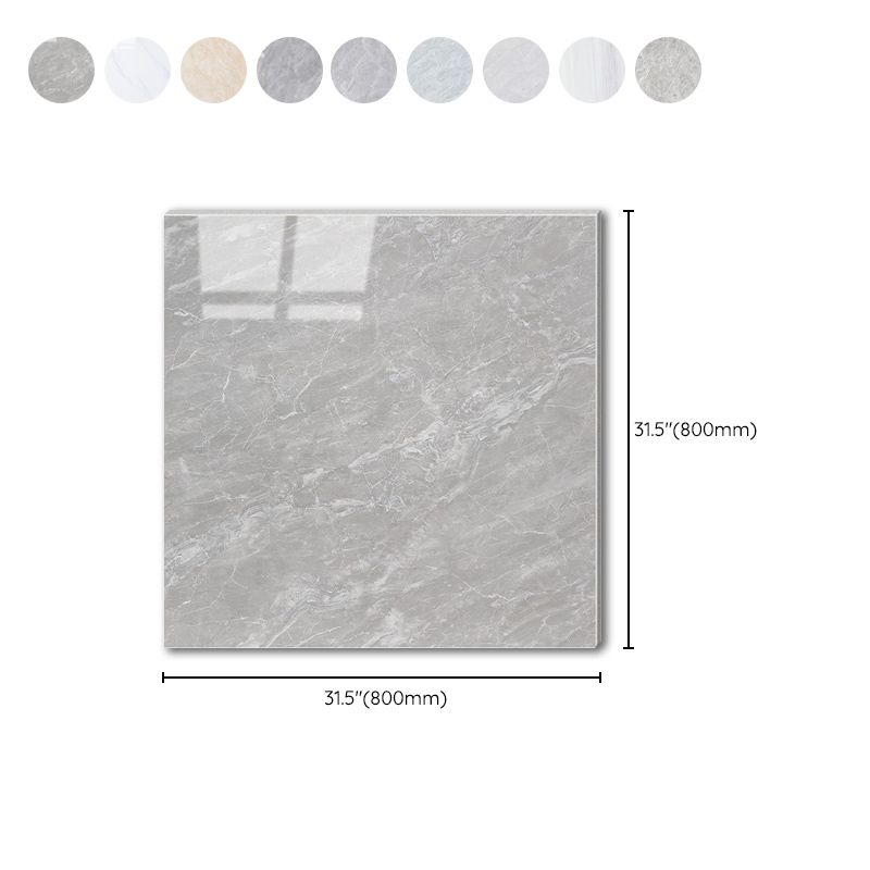 Modern Square Marbling Singular Tile Slip Resistant Polished Tile Clearhalo 'Floor Tiles & Wall Tiles' 'floor_tiles_wall_tiles' 'Flooring 'Home Improvement' 'home_improvement' 'home_improvement_floor_tiles_wall_tiles' Walls and Ceiling' 1200x1200_467f8046-ff45-4f96-9a04-2fc141231f5a