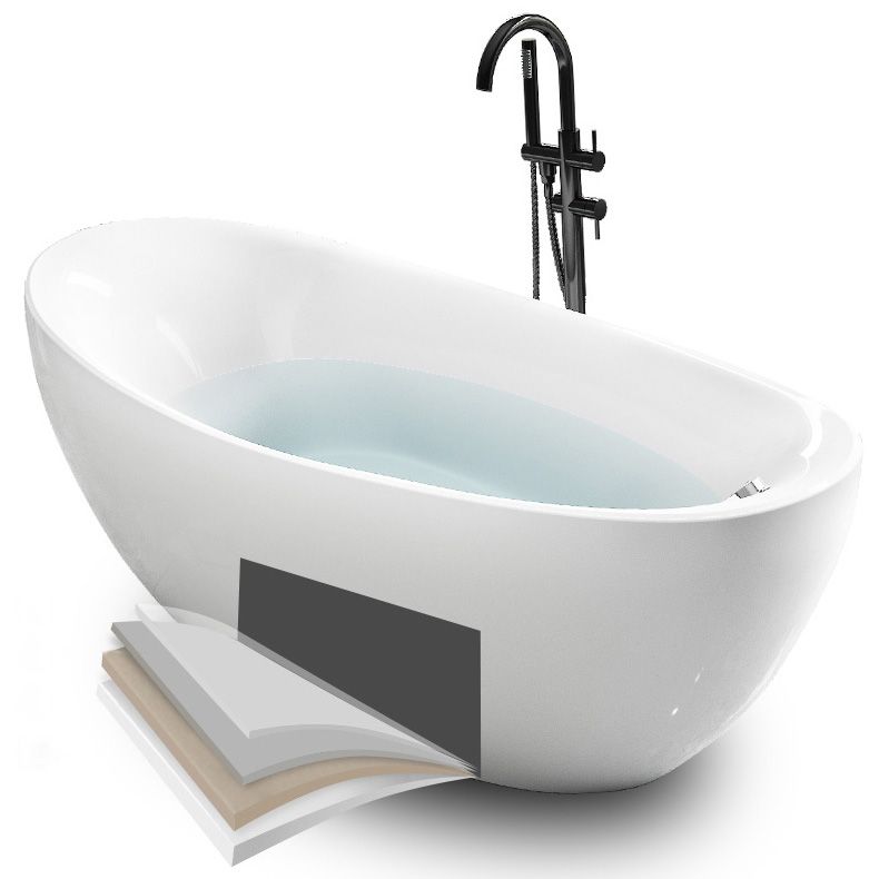 Bathroom Modern Single Slipper Bathtub Stand Alone Acrylic Bath Tub Clearhalo 'Bathroom Remodel & Bathroom Fixtures' 'Bathtubs' 'Home Improvement' 'home_improvement' 'home_improvement_bathtubs' 'Showers & Bathtubs' 1200x1200_46822ce8-9ae3-42d6-9a6b-a9278d05e7da