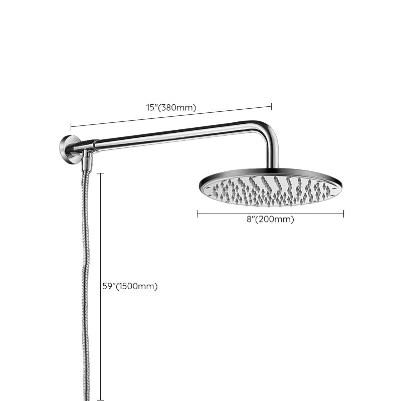 Contemporary Style Shower Head Bathroom Fixed Shower Head with Round and Square Shape Clearhalo 'Bathroom Remodel & Bathroom Fixtures' 'Home Improvement' 'home_improvement' 'home_improvement_shower_heads' 'Shower Heads' 'shower_heads' 'Showers & Bathtubs Plumbing' 'Showers & Bathtubs' 1200x1200_4689c66d-d77c-41c6-aeb1-56583d07ac5b