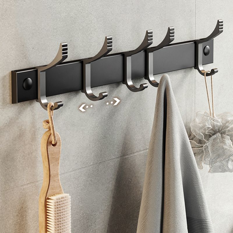 Modern Matte Black Bathroom Accessory Set Towel Bar/Paper Holder/Robe Hook Included Clearhalo 'Bathroom Hardware Sets' 'Bathroom Hardware' 'Bathroom Remodel & Bathroom Fixtures' 'bathroom_hardware_sets' 'Home Improvement' 'home_improvement' 'home_improvement_bathroom_hardware_sets' 1200x1200_468d2d5a-592d-4061-95ff-fed60b012084