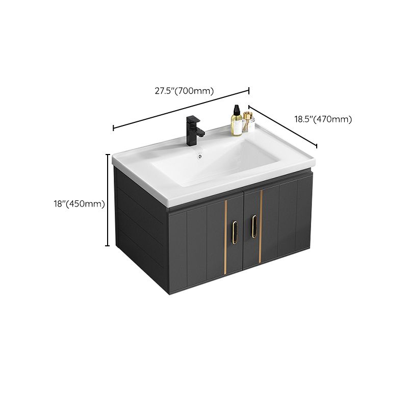 Single Sink Bath Vanity Black Wall Mount Modern Metal Base Vanity Set Clearhalo 'Bathroom Remodel & Bathroom Fixtures' 'Bathroom Vanities' 'bathroom_vanities' 'Home Improvement' 'home_improvement' 'home_improvement_bathroom_vanities' 1200x1200_469a7ad6-c703-402e-acb8-55b736be31ab