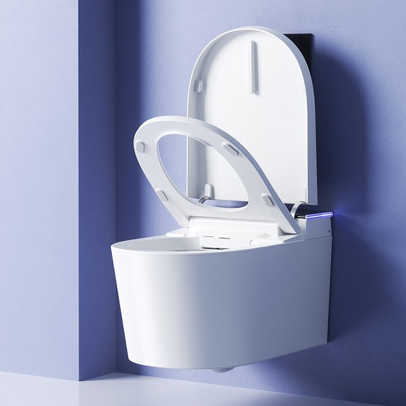 Elongated Wall Hung Toilet Set Heated Seat Wall Mounted Bidet Clearhalo 'Bathroom Remodel & Bathroom Fixtures' 'Bidets' 'Home Improvement' 'home_improvement' 'home_improvement_bidets' 'Toilets & Bidets' 1200x1200_46a4c6b9-d490-4137-84be-334af0603344