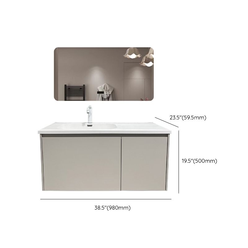 Wall Mount White Bathroom Vanity Set with Faucet Mirror Sink Clearhalo 'Bathroom Remodel & Bathroom Fixtures' 'Bathroom Vanities' 'bathroom_vanities' 'Home Improvement' 'home_improvement' 'home_improvement_bathroom_vanities' 1200x1200_46cc5cd5-c68a-46d1-926a-bed3a3be1f8f