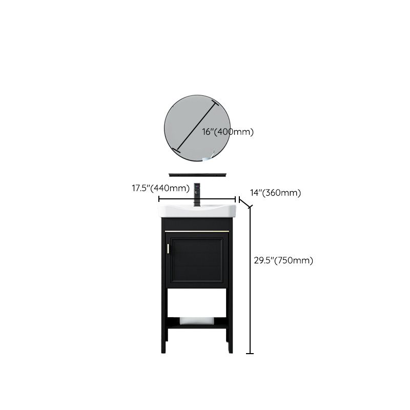 Glam Single Bath Vanity Black Rectangular Freestanding Sink Vanity Clearhalo 'Bathroom Remodel & Bathroom Fixtures' 'Bathroom Vanities' 'bathroom_vanities' 'Home Improvement' 'home_improvement' 'home_improvement_bathroom_vanities' 1200x1200_46d670e3-6e30-49e8-a586-0487adf82298