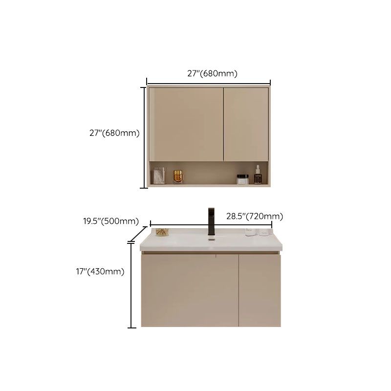 Modern White Wall Mounted Standard Wood Open Console with Sink Set Clearhalo 'Bathroom Remodel & Bathroom Fixtures' 'Bathroom Vanities' 'bathroom_vanities' 'Home Improvement' 'home_improvement' 'home_improvement_bathroom_vanities' 1200x1200_46ddbd29-f262-46b2-aa5a-d7aa5d6871bd