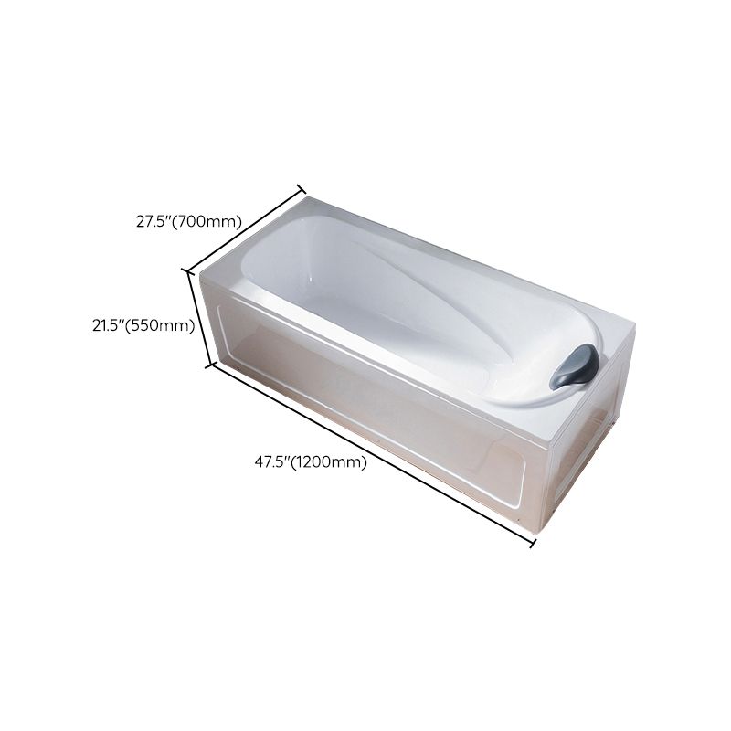 Back to Wall Rectangular Bath Freestanding Acrylic Soaking White Bathtub Clearhalo 'Bathroom Remodel & Bathroom Fixtures' 'Bathtubs' 'Home Improvement' 'home_improvement' 'home_improvement_bathtubs' 'Showers & Bathtubs' 1200x1200_46ee40f7-2082-4502-b794-15f9d80d6e4c