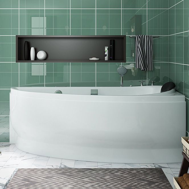 Modern White Acrylic Corner Tub Soaking 29.13-inch Tall Bathtub for Bathroom Clearhalo 'Bathroom Remodel & Bathroom Fixtures' 'Bathtubs' 'Home Improvement' 'home_improvement' 'home_improvement_bathtubs' 'Showers & Bathtubs' 1200x1200_46f267a3-4c98-4c32-b898-bbb29aa98d32