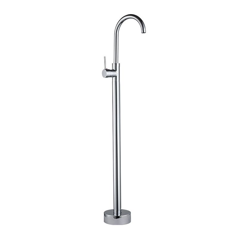 Modern Freestanding Tub Faucet Floor Mounted Lever Freestanding Tub Filler Trim Clearhalo 'Bathroom Remodel & Bathroom Fixtures' 'Bathtub Faucets' 'bathtub_faucets' 'Home Improvement' 'home_improvement' 'home_improvement_bathtub_faucets' 1200x1200_4735788b-009a-4cfc-a55e-a1e3110947f6