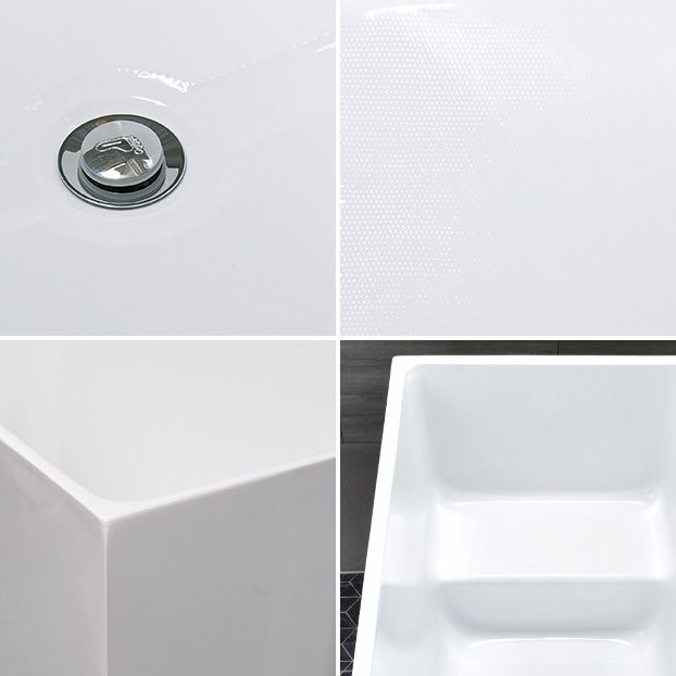 Acrylic Back to Wall Bathtub Rectangular Modern Soaking Bath Tub Clearhalo 'Bathroom Remodel & Bathroom Fixtures' 'Bathtubs' 'Home Improvement' 'home_improvement' 'home_improvement_bathtubs' 'Showers & Bathtubs' 1200x1200_473b87b2-3a81-4f37-a12c-1febc39ae401