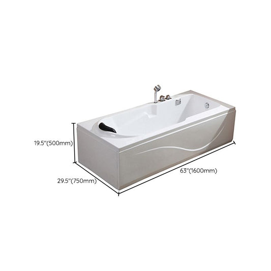 Modern Back to Wall Bathtub Rectangular Antique Finish Soaking Bath Tub Clearhalo 'Bathroom Remodel & Bathroom Fixtures' 'Bathtubs' 'Home Improvement' 'home_improvement' 'home_improvement_bathtubs' 'Showers & Bathtubs' 1200x1200_4740d5a9-e92c-4973-9d9c-6608b8ac0f63