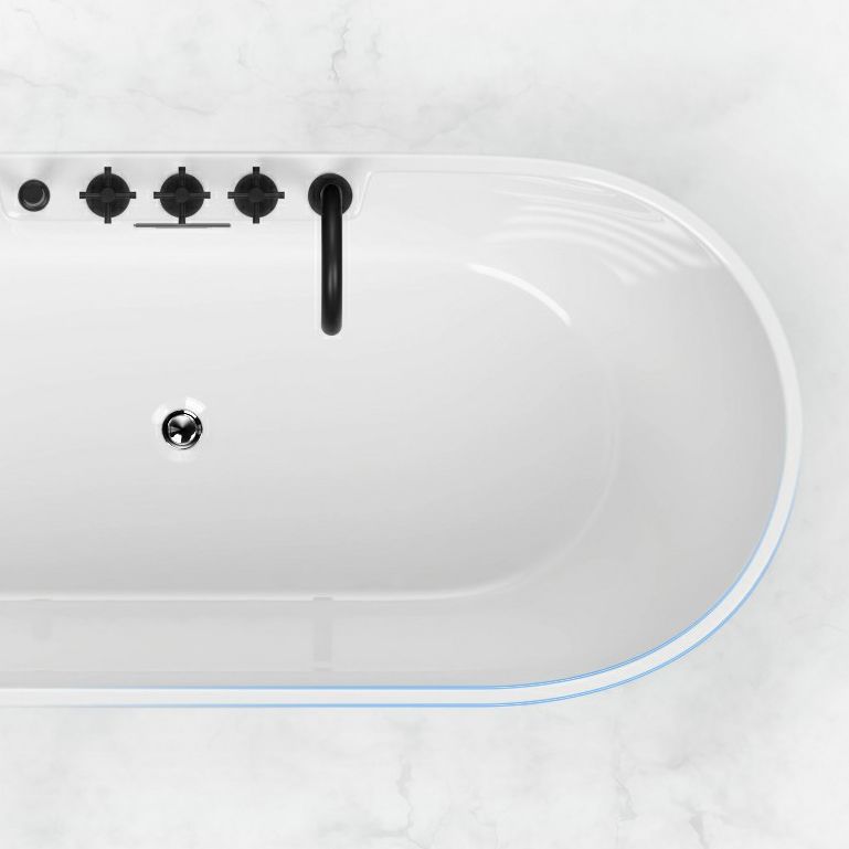 Freestanding Soaking Acrylic Bathtub Antique Finish Oval Modern Bath Tub Clearhalo 'Bathroom Remodel & Bathroom Fixtures' 'Bathtubs' 'Home Improvement' 'home_improvement' 'home_improvement_bathtubs' 'Showers & Bathtubs' 1200x1200_474ec84c-e96f-44f3-9366-e643f83f079a