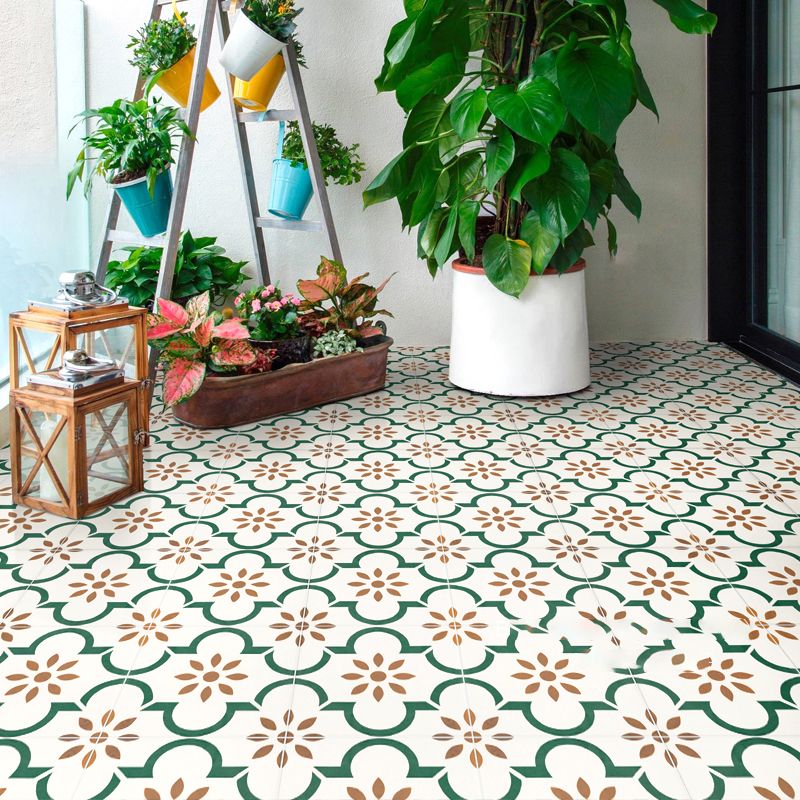 Modern Style Waterproof Floor Tile Moroccan Pattern Straight Edge Square Floor Tile Clearhalo 'Floor Tiles & Wall Tiles' 'floor_tiles_wall_tiles' 'Flooring 'Home Improvement' 'home_improvement' 'home_improvement_floor_tiles_wall_tiles' Walls and Ceiling' 1200x1200_475d02c2-7bd0-4fff-8cf3-fb873ddbcf3b