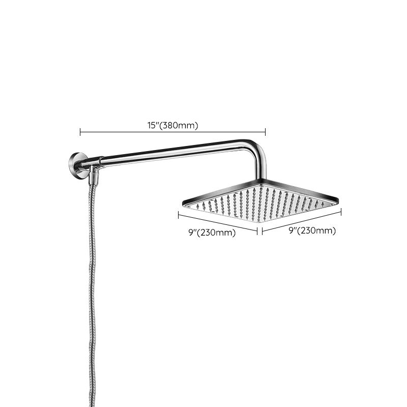 Contemporary Style Shower Head Bathroom Fixed Shower Head with Round and Square Shape Clearhalo 'Bathroom Remodel & Bathroom Fixtures' 'Home Improvement' 'home_improvement' 'home_improvement_shower_heads' 'Shower Heads' 'shower_heads' 'Showers & Bathtubs Plumbing' 'Showers & Bathtubs' 1200x1200_47895603-75fb-4d33-b91e-d52a8bfd3984