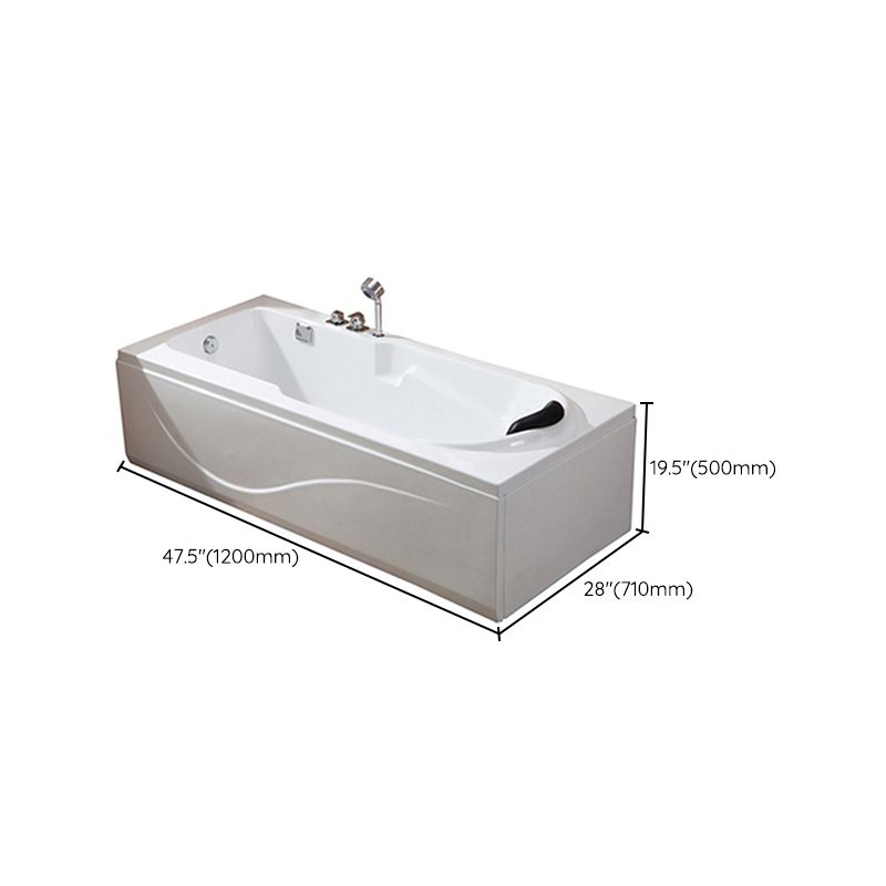 Soaking Bathtub Antique Finish Rectangular Acrylic Back to Wall Bath Tub Clearhalo 'Bathroom Remodel & Bathroom Fixtures' 'Bathtubs' 'Home Improvement' 'home_improvement' 'home_improvement_bathtubs' 'Showers & Bathtubs' 1200x1200_47918faf-9a47-4380-b9cd-aaca5e667120
