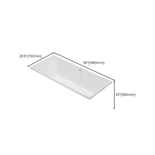 Modern Rectangle Acrylic Embedded Bathtub with Drain Bath Tub Clearhalo 'Bathroom Remodel & Bathroom Fixtures' 'Bathtubs' 'Home Improvement' 'home_improvement' 'home_improvement_bathtubs' 'Showers & Bathtubs' 1200x1200_4795b33a-841a-46a9-bd0a-80c5ff2c1e5c