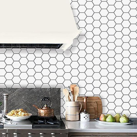 Modern Peel and Stick Backsplash PVC Hexagonal Peel and Stick Tile Clearhalo 'Flooring 'Home Improvement' 'home_improvement' 'home_improvement_peel_stick_blacksplash' 'Peel & Stick Backsplash Tile' 'peel_stick_blacksplash' 'Walls & Ceilings' Walls and Ceiling' 1200x1200_47a48888-7cf7-4c59-851a-5e63a9ec99ee