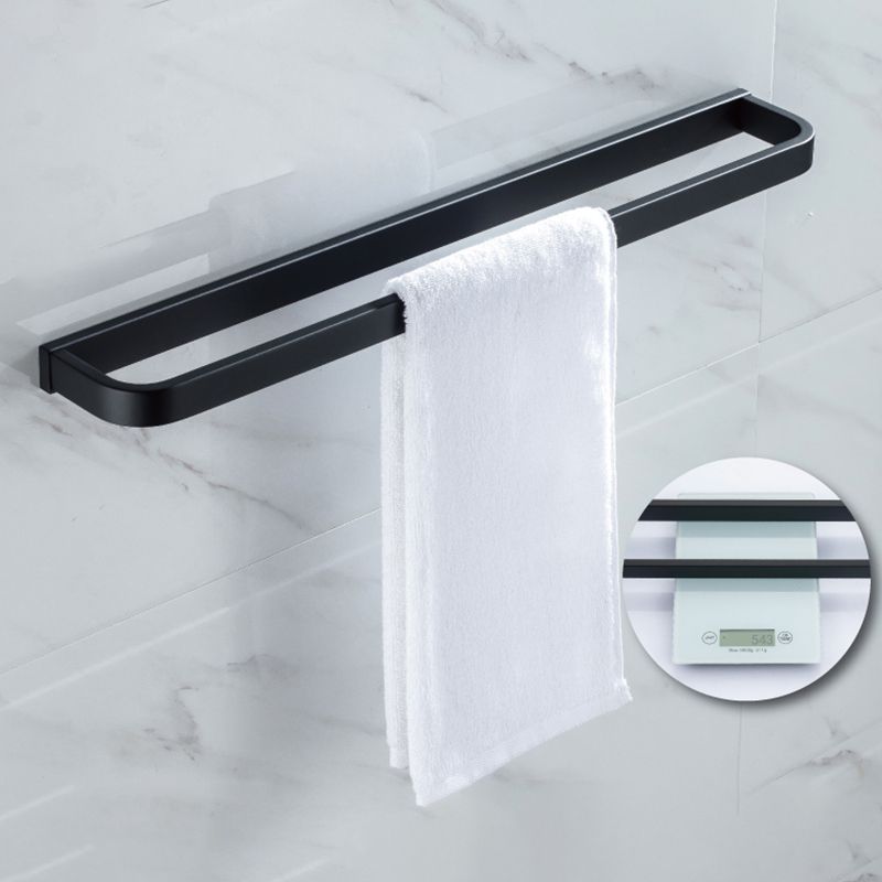 Modern Classic Bath Hardware Set in Stainless Steel Matte Black Robe Hooks/Towel Ring Bar Clearhalo 'Bathroom Hardware Sets' 'Bathroom Hardware' 'Bathroom Remodel & Bathroom Fixtures' 'bathroom_hardware_sets' 'Home Improvement' 'home_improvement' 'home_improvement_bathroom_hardware_sets' 1200x1200_47ab7f14-db70-4515-adbb-87cbccb0926c