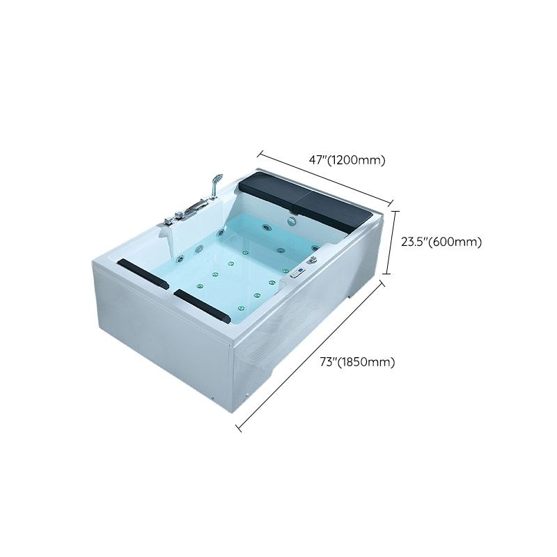 Modern Style Acrylic Rectangular Bath Tub White Tub with Internal Drain Clearhalo 'Bathroom Remodel & Bathroom Fixtures' 'Bathtubs' 'Home Improvement' 'home_improvement' 'home_improvement_bathtubs' 'Showers & Bathtubs' 1200x1200_47ad93e3-584b-408c-945d-4b2f4908ffad