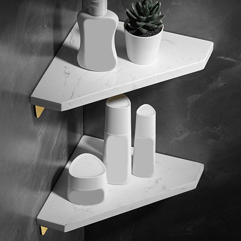 Marble 2 Piece Bathroom Accessory Set Brushed Metal Bath Shelf Clearhalo 'Bathroom Hardware Sets' 'Bathroom Hardware' 'Bathroom Remodel & Bathroom Fixtures' 'bathroom_hardware_sets' 'Home Improvement' 'home_improvement' 'home_improvement_bathroom_hardware_sets' 1200x1200_47b03839-7206-4bb5-b544-1697cf0f34b5