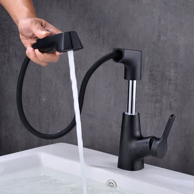 Modern Vessel Sink Faucet Copper Single Handle Retractable Low Arc Vessel Faucet Clearhalo 'Bathroom Remodel & Bathroom Fixtures' 'Bathroom Sink Faucets' 'Bathroom Sinks & Faucet Components' 'bathroom_sink_faucets' 'Home Improvement' 'home_improvement' 'home_improvement_bathroom_sink_faucets' 1200x1200_47f2f757-b5b2-4c1c-b397-46d9b1f84c2f