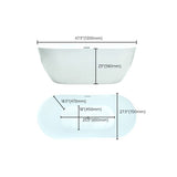 Modern White Oval Bath Tub Drain and Overflow Trim Tub in Bathroom Clearhalo 'Bathroom Remodel & Bathroom Fixtures' 'Bathtubs' 'Home Improvement' 'home_improvement' 'home_improvement_bathtubs' 'Showers & Bathtubs' 1200x1200_480e6b2b-e9a6-4a99-8399-efe9318a23d5