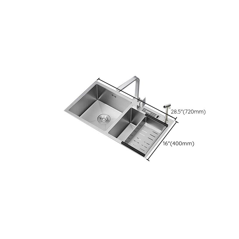 Drop-In Kitchen Sink Stainless Steel Modern Style Rectangle Kitchen Double Sink Clearhalo 'Home Improvement' 'home_improvement' 'home_improvement_kitchen_sinks' 'Kitchen Remodel & Kitchen Fixtures' 'Kitchen Sinks & Faucet Components' 'Kitchen Sinks' 'kitchen_sinks' 1200x1200_4822fc8e-f110-4523-a9e5-c2ccabab7f52