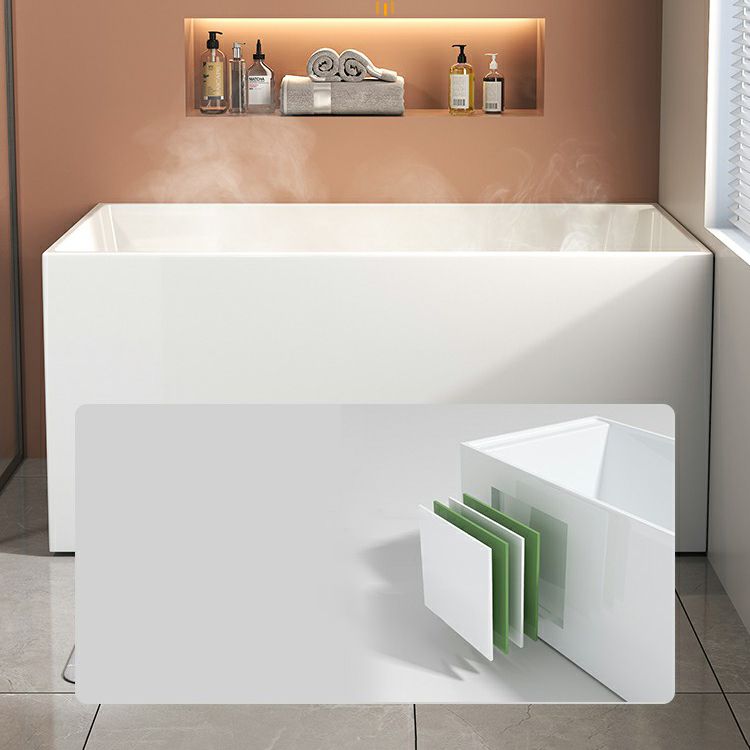 Rectangular Soaking Acrylic Bathtub Antique Finish Back to Wall Bath Clearhalo 'Bathroom Remodel & Bathroom Fixtures' 'Bathtubs' 'Home Improvement' 'home_improvement' 'home_improvement_bathtubs' 'Showers & Bathtubs' 1200x1200_483ebd06-7c1c-4143-948d-0e1904edb8c8