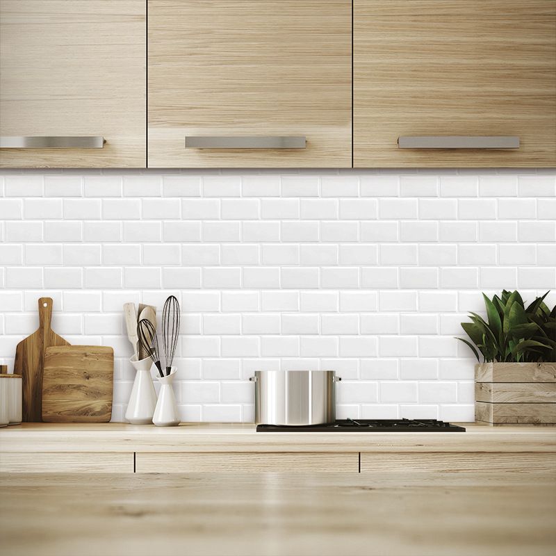 Modern Peel & Stick Subway Tile PVC Rectangular Peel and Stick Backsplash -  Clearhalo