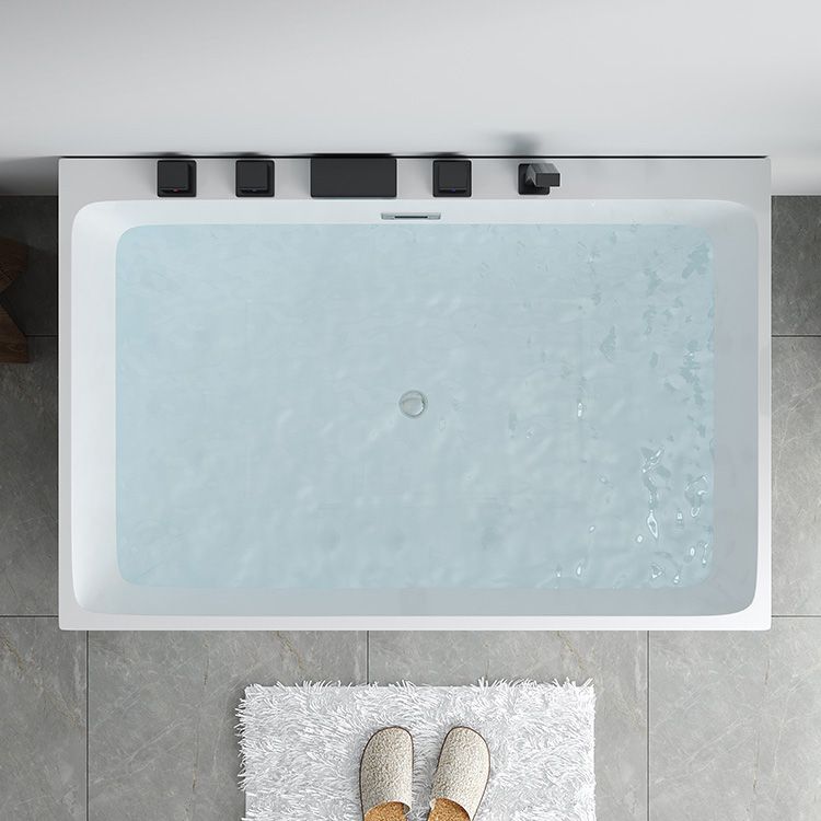 Back to Wall Soaking Bath Rectangular Antique Finish Bath Tub Clearhalo 'Bathroom Remodel & Bathroom Fixtures' 'Bathtubs' 'Home Improvement' 'home_improvement' 'home_improvement_bathtubs' 'Showers & Bathtubs' 1200x1200_484e0717-4dfc-4db2-bfbd-9776cf483c7f