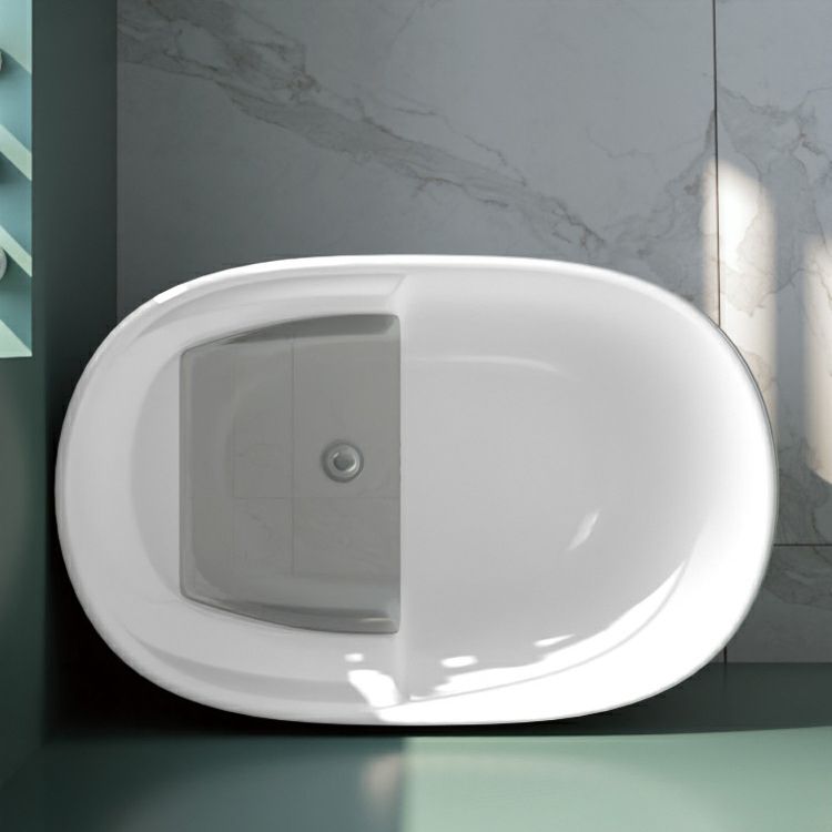 Modern 26.77-inch Tall Acrylic Bath Freestanding Soaking Bath Tub Clearhalo 'Bathroom Remodel & Bathroom Fixtures' 'Bathtubs' 'Home Improvement' 'home_improvement' 'home_improvement_bathtubs' 'Showers & Bathtubs' 1200x1200_48753f68-94f3-4d1c-bfc1-6f8b61180524