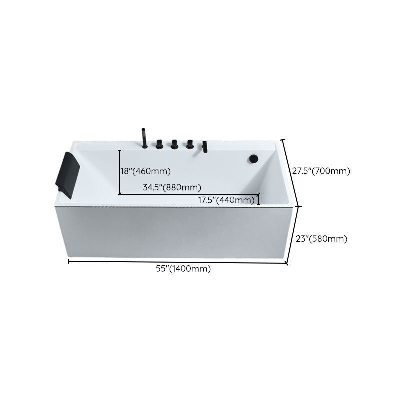 Modern Rectangular Bathtub White Soaking Acrylic Freestanding Bath Clearhalo 'Bathroom Remodel & Bathroom Fixtures' 'Bathtubs' 'Home Improvement' 'home_improvement' 'home_improvement_bathtubs' 'Showers & Bathtubs' 1200x1200_487e1064-1e9d-4e88-99d6-16ad6884e302