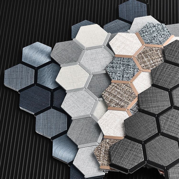 Mosaic Tile Wallpaper Hexagonal Shape Peel and Stick Backsplash Clearhalo 'Flooring 'Home Improvement' 'home_improvement' 'home_improvement_peel_stick_blacksplash' 'Peel & Stick Backsplash Tile' 'peel_stick_blacksplash' 'Walls & Ceilings' Walls and Ceiling' 1200x1200_487fd782-5aa8-4ee5-9a8a-843ef8f9db27