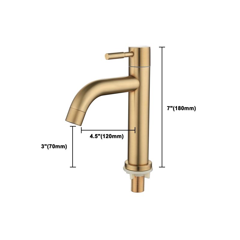 Circular Single Handle Bathroom Faucet Single Hole Vessel Sink Faucet in Brush Gold Clearhalo 'Bathroom Remodel & Bathroom Fixtures' 'Bathroom Sink Faucets' 'Bathroom Sinks & Faucet Components' 'bathroom_sink_faucets' 'Home Improvement' 'home_improvement' 'home_improvement_bathroom_sink_faucets' 1200x1200_488975c2-8179-4825-907a-4aa9569db2bf