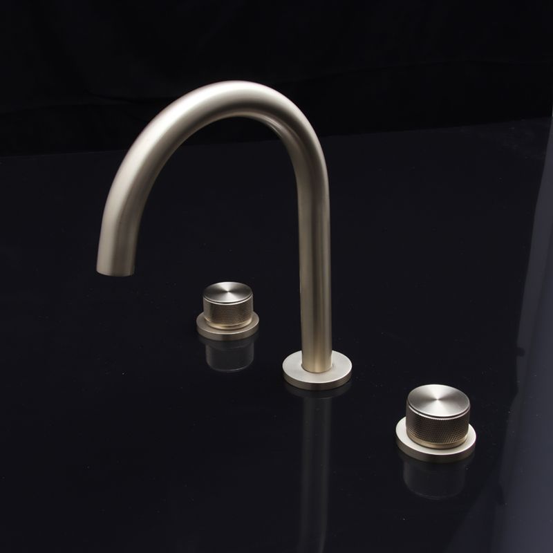 Widespread Bathroom Sink Faucet Knob Handle Swivel Spout High-Arc Faucet Clearhalo 'Bathroom Remodel & Bathroom Fixtures' 'Bathroom Sink Faucets' 'Bathroom Sinks & Faucet Components' 'bathroom_sink_faucets' 'Home Improvement' 'home_improvement' 'home_improvement_bathroom_sink_faucets' 1200x1200_48898bc3-7290-4e22-a1b8-c19824289b98