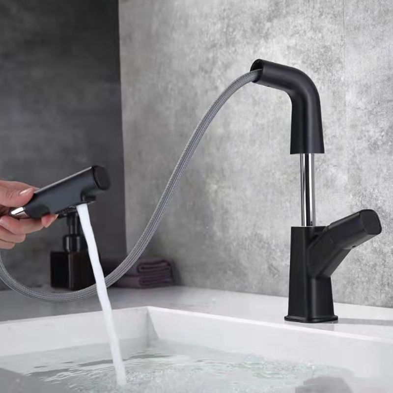 Modern Vessel Sink Faucet Solid Color Metal Centerset Faucet for Bathroom Clearhalo 'bathroom_sink_faucets' 'Conjunta de Baño y Conjunta de Grifo' 'Coronamiento de Baño y Dispositivo de Baño' 'Grifo del lavabo del baño' 'Hogar' 'home_improvement' 'home_improvement_bathroom_sink_faucets' 'Mejoras para el hogar' 1200x1200_48a4139b-0d0b-4c04-886e-b7e0ecb4287c