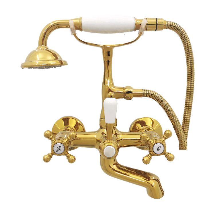 Traditional Wall Mounted Metal Claw Foot Tub Faucet Trim Low Arc Claw Tub Faucet Trim Clearhalo 'Bathroom Remodel & Bathroom Fixtures' 'Bathtub Faucets' 'bathtub_faucets' 'Home Improvement' 'home_improvement' 'home_improvement_bathtub_faucets' 1200x1200_48a44880-8263-4af7-8edf-d066c412da9f