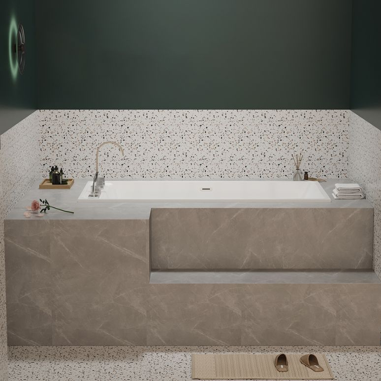 Modern Rectangle Acrylic Embedded Bathtub with Drain Bath Tub Clearhalo 'Bathroom Remodel & Bathroom Fixtures' 'Bathtubs' 'Home Improvement' 'home_improvement' 'home_improvement_bathtubs' 'Showers & Bathtubs' 1200x1200_48ec6a26-8a0a-46cc-b3fd-784e9938a110