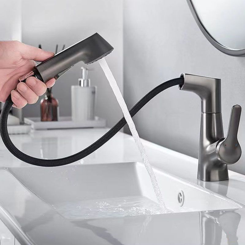 Modern Vessel Sink Faucet Lever Handle Copper Low Arc Retractable Vessel Faucet Clearhalo 'Bathroom Remodel & Bathroom Fixtures' 'Bathroom Sink Faucets' 'Bathroom Sinks & Faucet Components' 'bathroom_sink_faucets' 'Home Improvement' 'home_improvement' 'home_improvement_bathroom_sink_faucets' 1200x1200_48fe4a13-4152-4956-836d-604c9ed33956