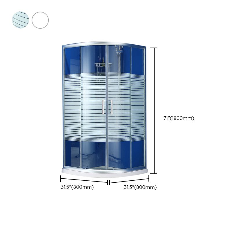 Round Double Sliding Door Shower Enclosure Tempered Glass Shower Enclosure Clearhalo 'Bathroom Remodel & Bathroom Fixtures' 'Home Improvement' 'home_improvement' 'home_improvement_shower_stalls_enclosures' 'Shower Stalls & Enclosures' 'shower_stalls_enclosures' 'Showers & Bathtubs' 1200x1200_492faf12-821f-49b0-bdff-6fe1ec2c56c8