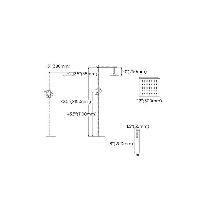 Modern Shower System Brass Temperature Control Ceiling Mounted Shower Head Combo Clearhalo 'Bathroom Remodel & Bathroom Fixtures' 'Home Improvement' 'home_improvement' 'home_improvement_shower_faucets' 'Shower Faucets & Systems' 'shower_faucets' 'Showers & Bathtubs Plumbing' 'Showers & Bathtubs' 1200x1200_4943409e-478b-41f9-a3a9-57f6c172f239