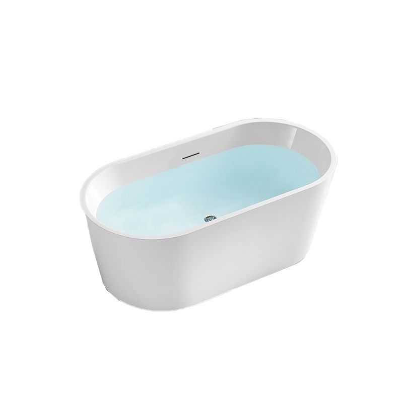 Acrylic Soaking Bathtub Antique Finish Stand Alone Oval Bath Tub Clearhalo 'Bathroom Remodel & Bathroom Fixtures' 'Bathtubs' 'Home Improvement' 'home_improvement' 'home_improvement_bathtubs' 'Showers & Bathtubs' 1200x1200_49efbf22-f993-4197-b8e4-24d59fcd080a