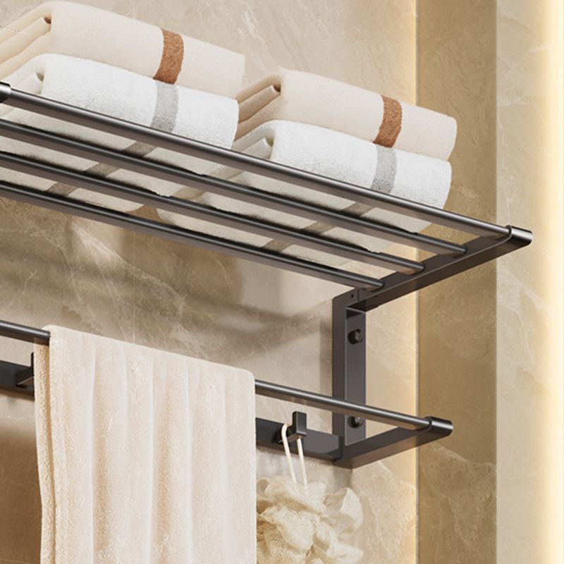 Modern Bathroom Accessory Kit Grey Towel Bar Bath Shelf Bathroom Hardware Clearhalo 'Bathroom Hardware Sets' 'Bathroom Hardware' 'Bathroom Remodel & Bathroom Fixtures' 'bathroom_hardware_sets' 'Home Improvement' 'home_improvement' 'home_improvement_bathroom_hardware_sets' 1200x1200_4a037f13-1f2f-4d3b-a705-d8030804c939