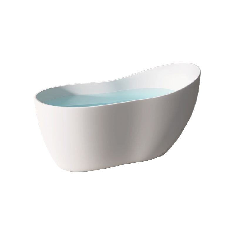 Modern Acrylic White Bathtub Freestanding Soaking Bathtub with Drain Clearhalo 'Bathroom Remodel & Bathroom Fixtures' 'Bathtubs' 'Home Improvement' 'home_improvement' 'home_improvement_bathtubs' 'Showers & Bathtubs' 1200x1200_4a03c948-0569-44de-9209-ee3d13e7e58f