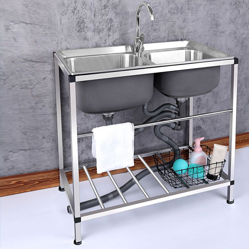 Modern Workstation Ledge Stainless Steel with Faucet and Soap Dispenser Sink Clearhalo 'Home Improvement' 'home_improvement' 'home_improvement_kitchen_sinks' 'Kitchen Remodel & Kitchen Fixtures' 'Kitchen Sinks & Faucet Components' 'Kitchen Sinks' 'kitchen_sinks' 1200x1200_4a0e3d27-9f4b-4365-a33f-5c97eb56e27d