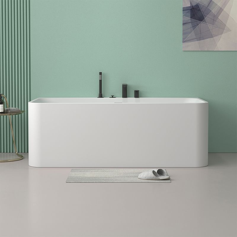 Modern Stone Rectangular Tub Soaking 22.05" Wide Bath with Overflow Trim Bath Clearhalo 'Bathroom Remodel & Bathroom Fixtures' 'Bathtubs' 'Home Improvement' 'home_improvement' 'home_improvement_bathtubs' 'Showers & Bathtubs' 1200x1200_4a2715c4-20c8-4d11-a311-6eb55c4bb5ee