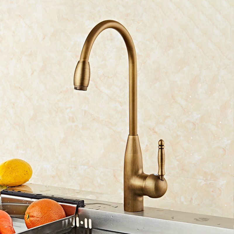 Traditional Standard Bar Faucet 1-Handle with Supply Lines Kitchen Faucet Clearhalo 'Home Improvement' 'home_improvement' 'home_improvement_kitchen_faucets' 'Kitchen Faucets' 'Kitchen Remodel & Kitchen Fixtures' 'Kitchen Sinks & Faucet Components' 'kitchen_faucets' 1200x1200_4a3c8787-e7c5-4db9-8889-20fe290b332f